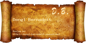 Dengl Bernadett névjegykártya